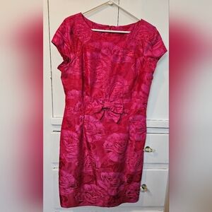 Elegant Pink Floral Dress- Helene Berman